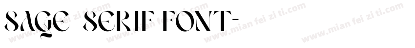 SAGE  Serif Font字体转换